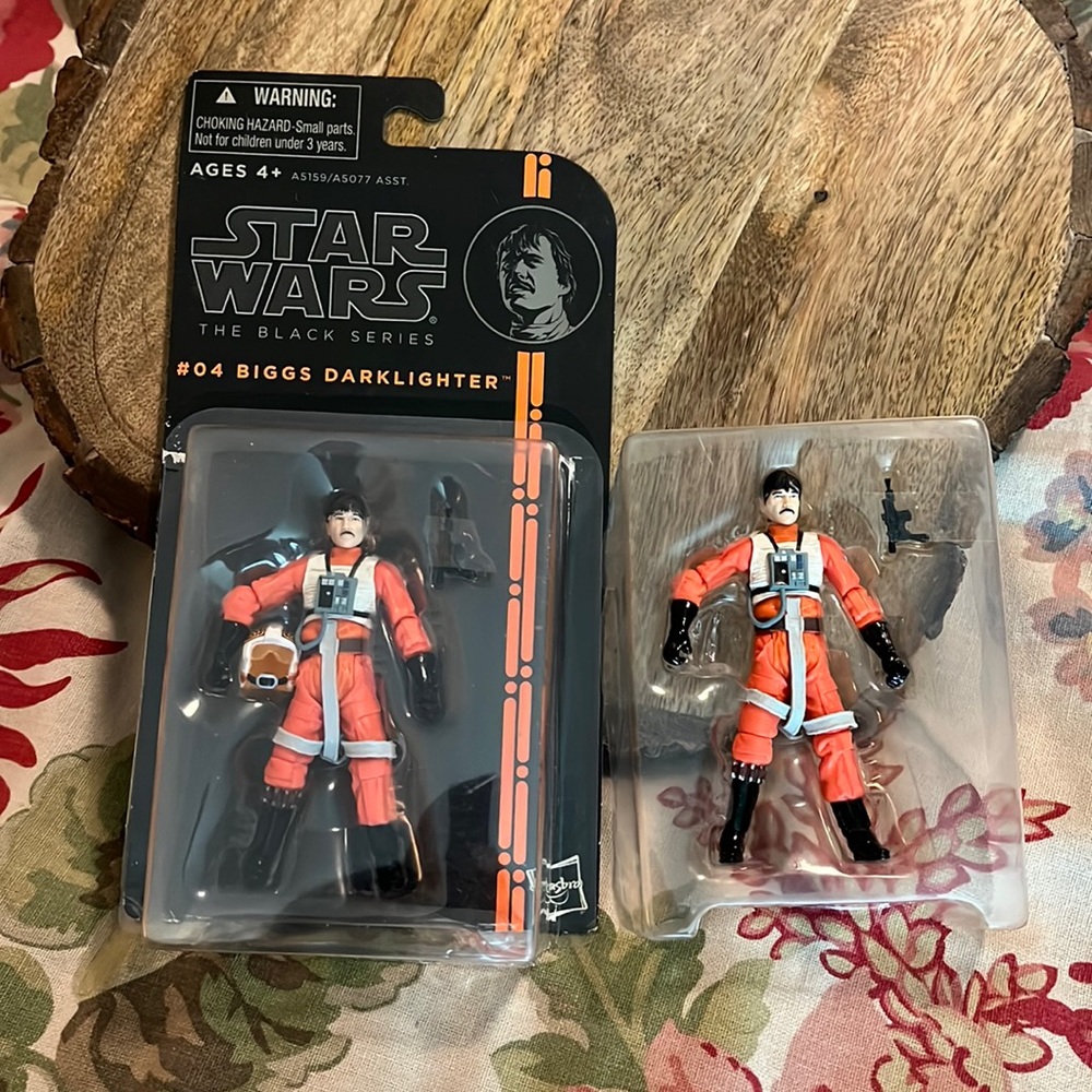 STAR WARS  The Black Series #04 BIGGS DARKLIGHTER 3.75” "13 Hasbro Set-of-2 NEW